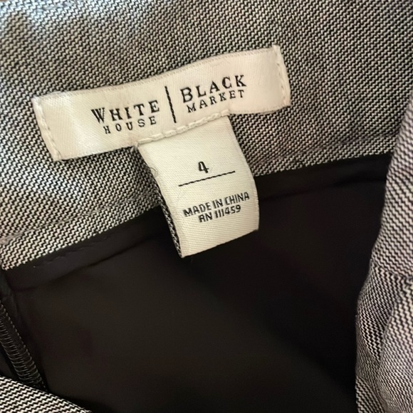 WHBM • Fit & Flare Monochrome, pinpoint Blk/Wht/Gray Skirt Sz 4 - Picture 5 of 6